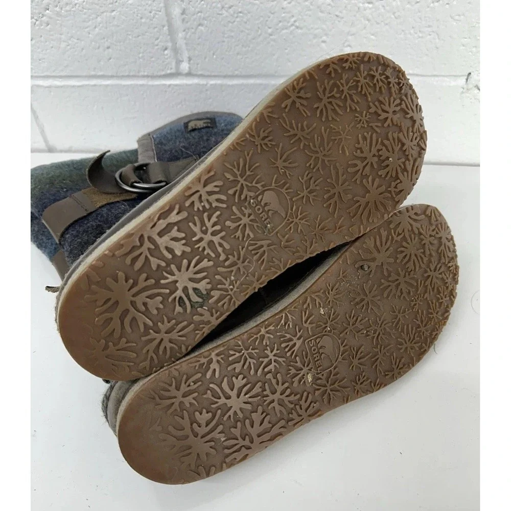 Sorel Womens 10 Chipahko‎ Blanket Hawk Wool Winter Boots Leather Trim NL1879-030
